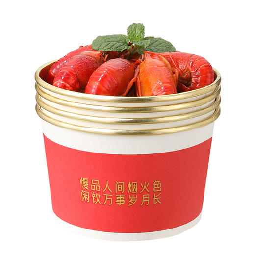 【批发】美丽雅金彩纸碗560ml新年喜庆一次性碗 20个/包 商品图3