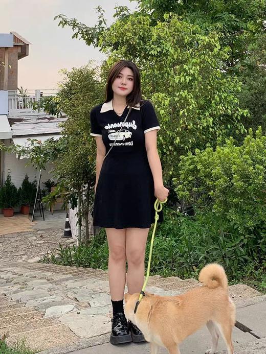 八一，一折钜惠XC7798，2025夏季新款简约甜美淑女减龄宽松型休闲T恤中长款连衣裙B3-2 商品图2