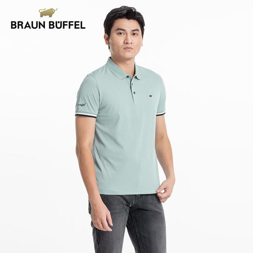 BRAUN BUFFEL/布兰施男士通勤商务T恤翻领Polo衫都市精英上衣 商品图2