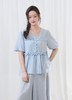 【韩系小衫】棉质25089横条花边套头短袖小衫-喜出 商品缩略图5