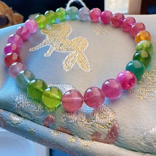 6.8mm单圈彩虹碧玺手串 商品图2