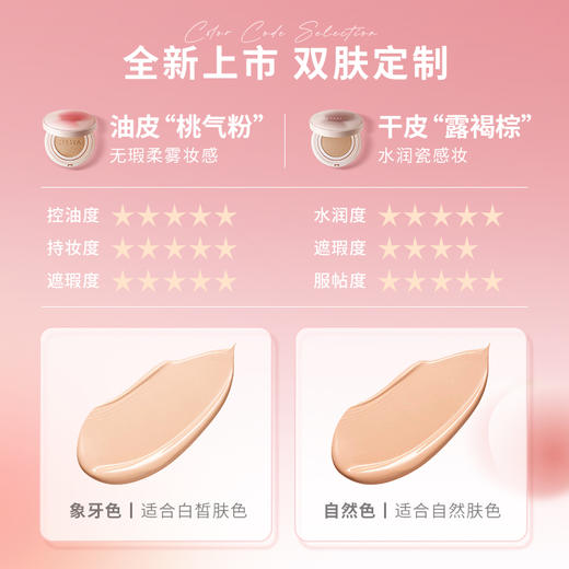 [气垫]【满79立减60元】ZEESEA滋色瓷釉焕颜气垫BB霜（桃气限定款） 商品图1