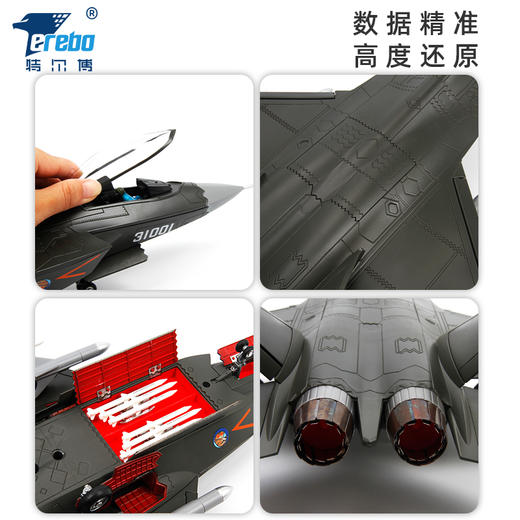 特尔博-长春航展、九三阅兵纪念品 1:32歼31鹘鹰隐形战斗机模型丨合金仿真军事模型丨收藏精品丨送礼佳品丨家居摆件 商品图5
