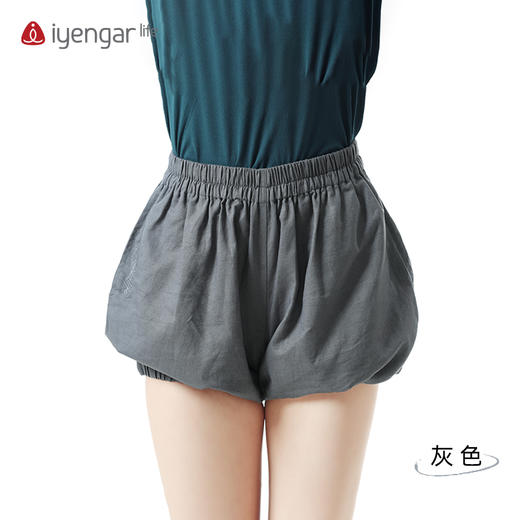 艾扬格 life C2121 棉麻灯笼瑜伽男女同款短裤 有口袋 轻薄透气 舒适包裹自在 伸展零负担 商品图7
