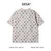 T4154SDSA夏季高级感新款男士经典满印撞色十字图案短袖T恤百搭时尚潮 商品缩略图5
