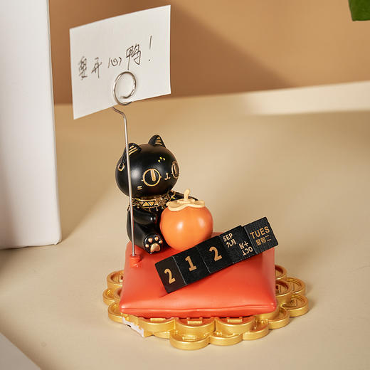 大英博物馆巴斯特系列柿柿如意日历便签夹桌面小摆件 商品图3