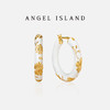 ANGEL ISLAND 「花园」彩色白色滴釉浮雕花卉耳圈气质古典耳环 商品缩略图2