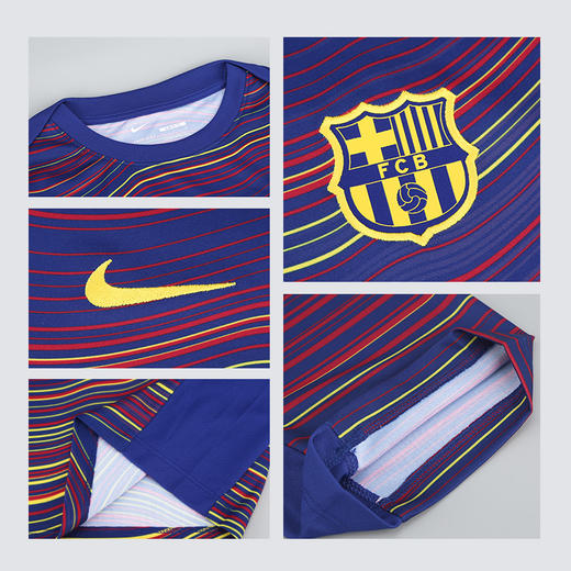 小李子正品NIKE耐克巴萨主场赛前热身足球训练服成人男HJ7142-456 商品图3
