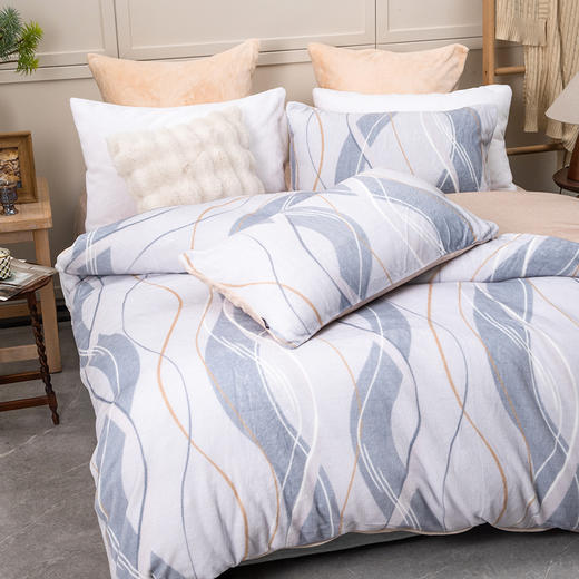 暖暖绒保暖四件套 琼浪【升级加厚】【AA级透气】【导电设计】【升温率43%】【可水洗机洗】柔滑软糯 加重加厚 不掉毛 双面设计 商品图3