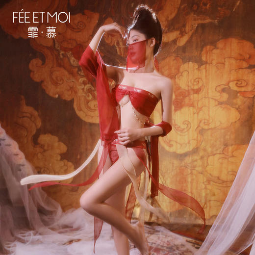 【情趣内衣】霏慕 敦煌神女性感抹胸套装3942 商品图4