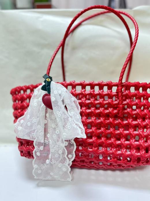 【YW】无忧购夏季超火PVC编织包包大容量海边度假沙滩包红色编织包（截单后3-5天发货） 商品图0