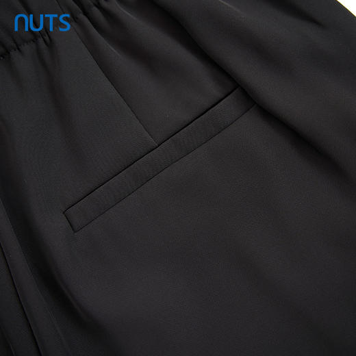 NUTS商场同款夏季纯色松紧腰系带百搭气质宽松休闲长裤428072423 商品图4