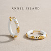 ANGEL ISLAND 「花园」彩色白色滴釉浮雕花卉耳圈气质古典耳环 商品缩略图3