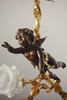 【已售】独角鹿西洋古董法国出品洛可可风格小天使青铜雕塑装饰铜鎏金精雕三枝头吊灯家居摆件 商品缩略图1