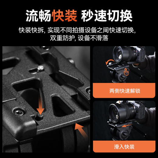 Ulanzi优篮子MT81摄像机三脚架专业摄影摄像直播支架电影级电影机三脚架相机单反镜头支架液压阻尼云台 商品图1
