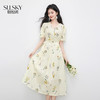 【周末秒杀】熙世界2025年新款法式植物碎花连衣裙女收腰显瘦夏日绝美V领裙子 商品缩略图0