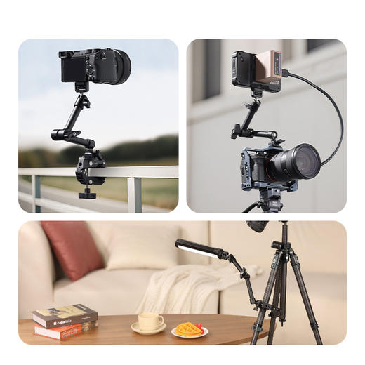 Ulanzi优篮子HD02怪手大力夹10寸滑槽套装双头万向豌豆荚运动相机金属魔术臂多功能手机相机360°支架配件 商品图6