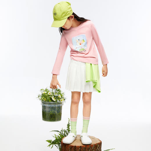 女童圆领长袖针织衫秋季新款安奈儿童装EG531603 商品图5