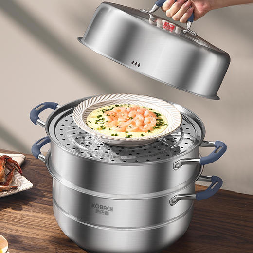 已下架【三层大容量】康巴赫 三层防烫蒸锅 1个 锅身采用304不锈钢材质 商品图4
