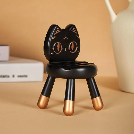 大英博物馆巴斯特系列萌猫小板凳手机支架摆件 商品图2