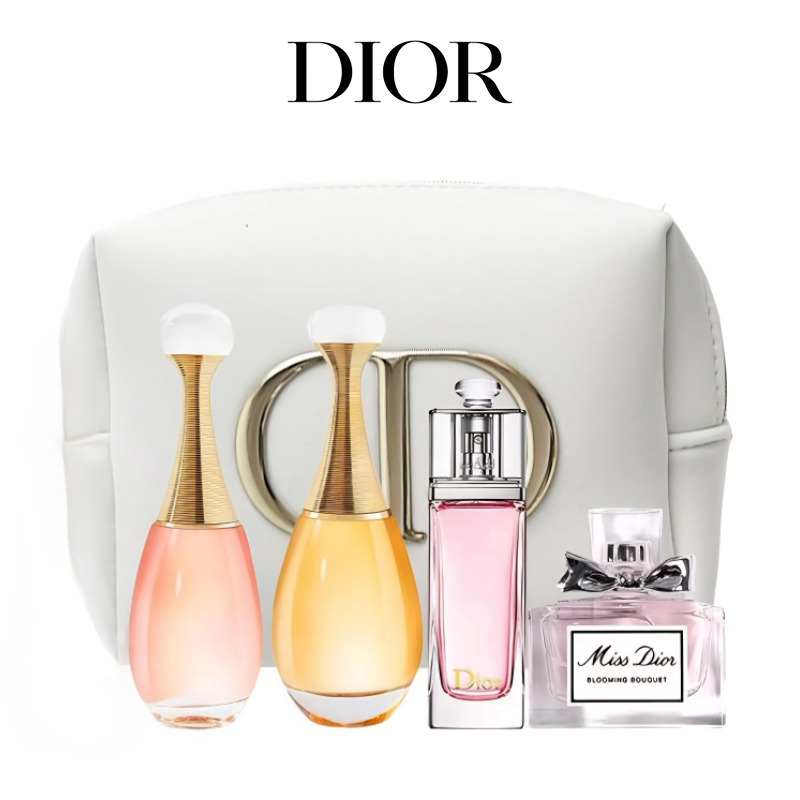 【下单送高定白色化妆包】DIOR/迪奥香水小样四件套装（迪迪奥甜心5ml+真我淡香5ml+真我纯香5ml+魅惑淡香5ml）一般贸易