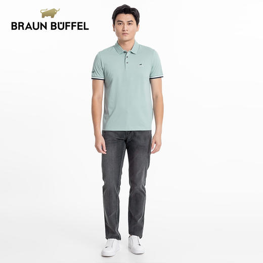 BRAUN BUFFEL/布兰施男士通勤商务T恤翻领Polo衫都市精英上衣 商品图4