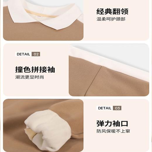 迪士尼女童加绒卫衣秋冬新款女大童上衣冬季加厚保暖衣打底衫洋气 商品图8
