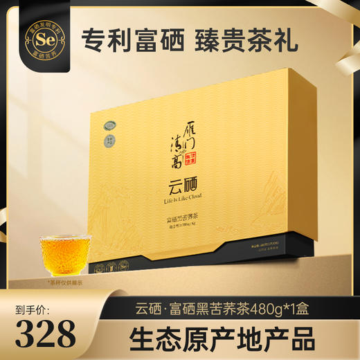 雁门清高富硒黑苦荞茶礼盒480g山西苦荞全胚芽荞麦茶商品礼品 商品图0