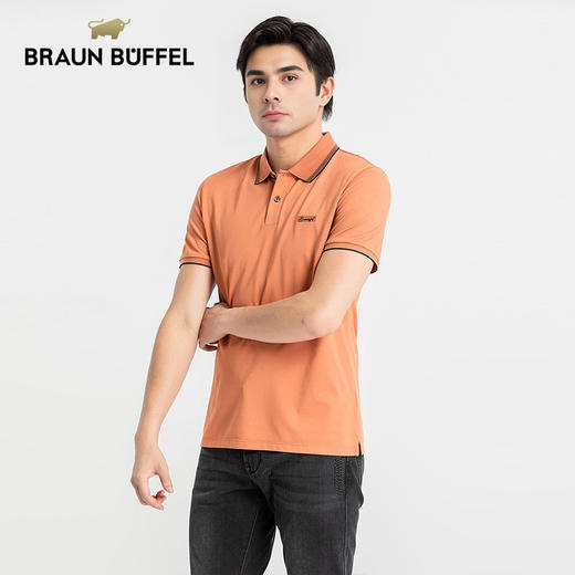 布兰施桑蚕丝高档Polo衫男短袖夏季新款休闲翻领舒适透气男T上衣 商品图1