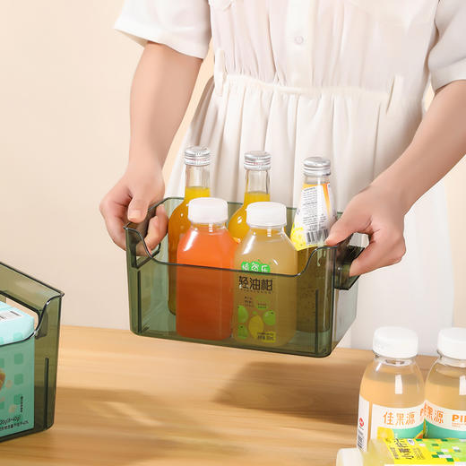 【批发】美丽雅晶透收纳筐浴室桌面化妆品零食办公收纳盒颜色随机 1个 商品图3