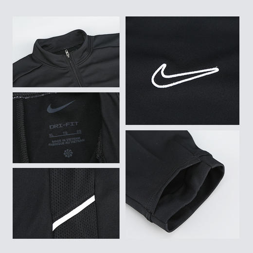 小李子正品NIKE耐克25半拉链长袖训练服青少年男女孩HJ3721-010 商品图3