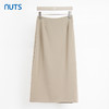 NUTS商场同款夏季简约通勤高腰A字显瘦中长款半身裙424062250 商品缩略图0