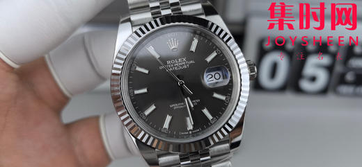 C厂劳力士日志型41mm 灰色盘 水泥灰 3235机 五珠链 904L钢 男士腕表 商品图0