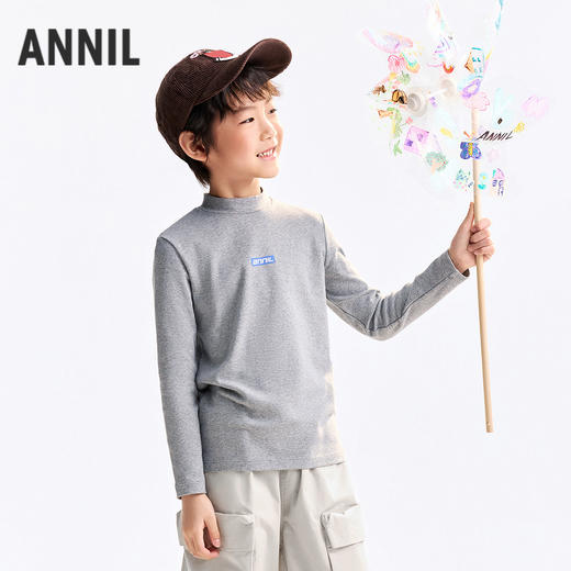 男童中领长袖针织衫秋季新款安奈儿童装EB531607 商品图1