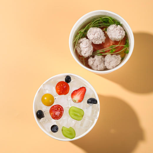 【批发】美丽雅660ml纸碗食品级家用加厚打包外卖餐盒 1袋 商品图8