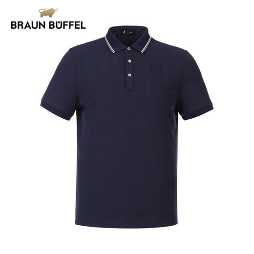 布兰施春季男士中年polo衫短袖翻领休闲纯色商务t恤桑蚕丝透气 商品图2