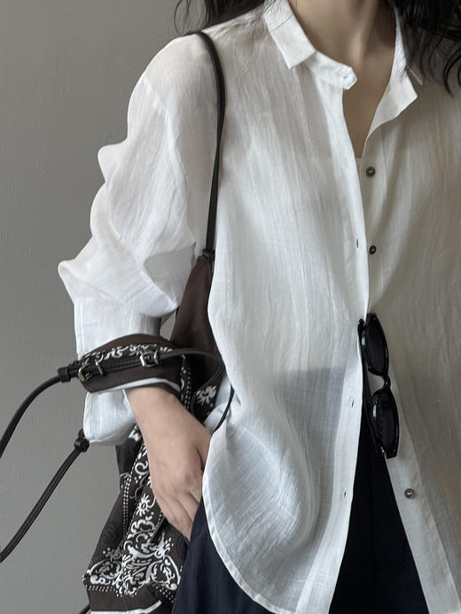 天丝苎麻翻领防晒衬衫 商品图2