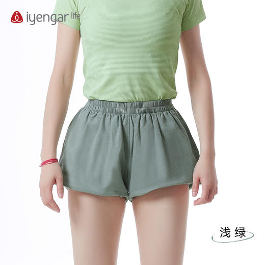 艾扬格 life C2121 棉麻灯笼瑜伽男女同款短裤 有口袋 轻薄透气 舒适包裹自在 伸展零负担 商品图1