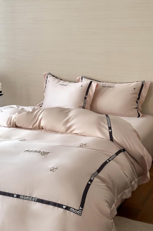 自然醒60支奥地利进口兰精天丝绣花黑边四件套HS 商品图4