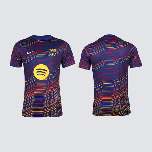 小李子正品NIKE耐克巴萨主场赛前热身足球训练服成人男HJ7142-456 商品图4