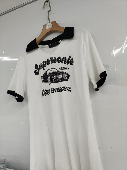 八一，一折钜惠XC7798，2025夏季新款简约甜美淑女减龄宽松型休闲T恤中长款连衣裙B3-2 商品图3