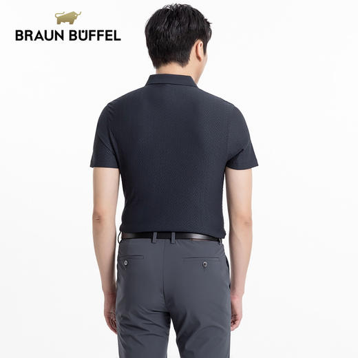 BRAUN BUFFEL/布兰施男士通勤polo衫商务休闲T恤百搭简约翻领短T 商品图3