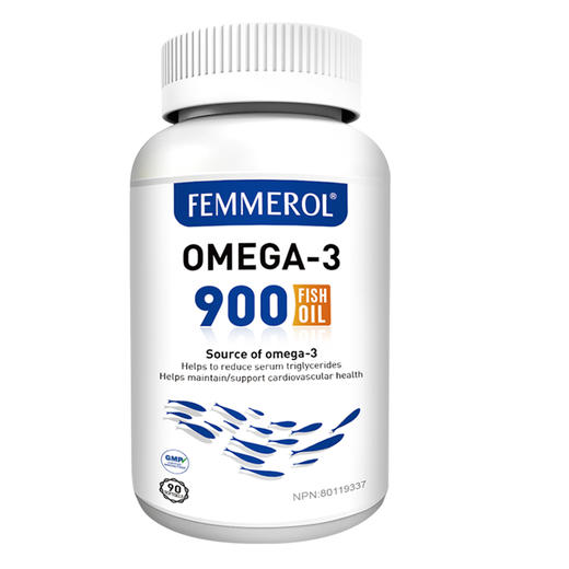 【加拿大原装进口】FEMMEROL纷梦乐OMEGA-3 900 95%高纯鱼油  首创小胶囊 90粒 商品图5