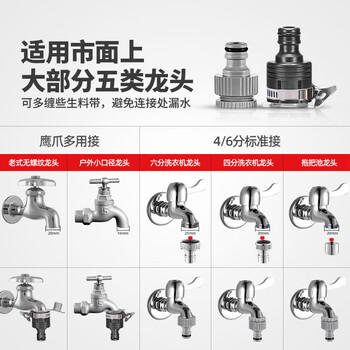 奥瑞驰高压力水枪家用洗车工具清洗用品刷车浇花神器 单枪+接头+无水管 商品图6