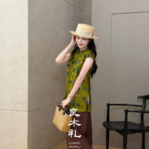 【预售7天】良木礼真丝国风上衣（5555） 商品图0