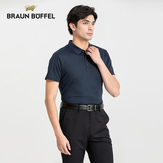 布兰施高档上衣夏季新款男士凉感透气短袖T恤翻领休闲POLO衫 商品图2