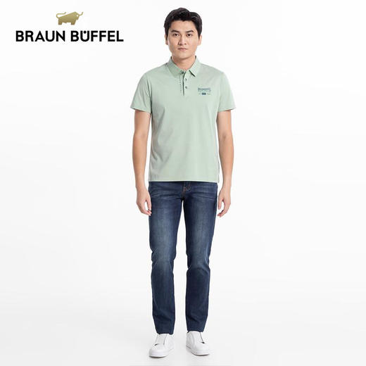 BRAUN BUFFEL/布兰施男士商务休闲短袖T恤舒适百搭翻领POLO衫 商品图4