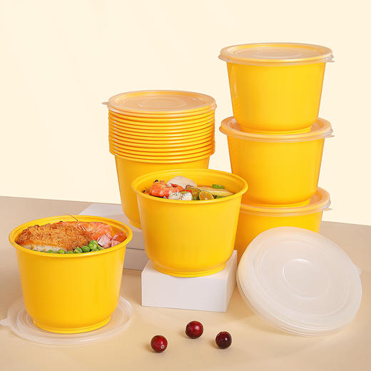 【批发】美丽雅 圆型一次性餐盒1000ml*8套装 商品图3