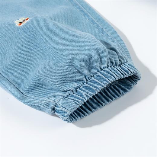 贝贝怡2025春秋新款柔软牛仔裤中大童百搭休闲裤刺绣萌兔女孩牛仔裤ZB3EK017 商品图6