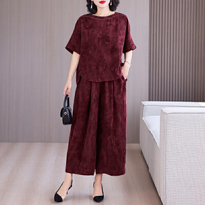 XYG香云纱两件套女2025新款中年妈龟纹套装气质年轻 商品图3